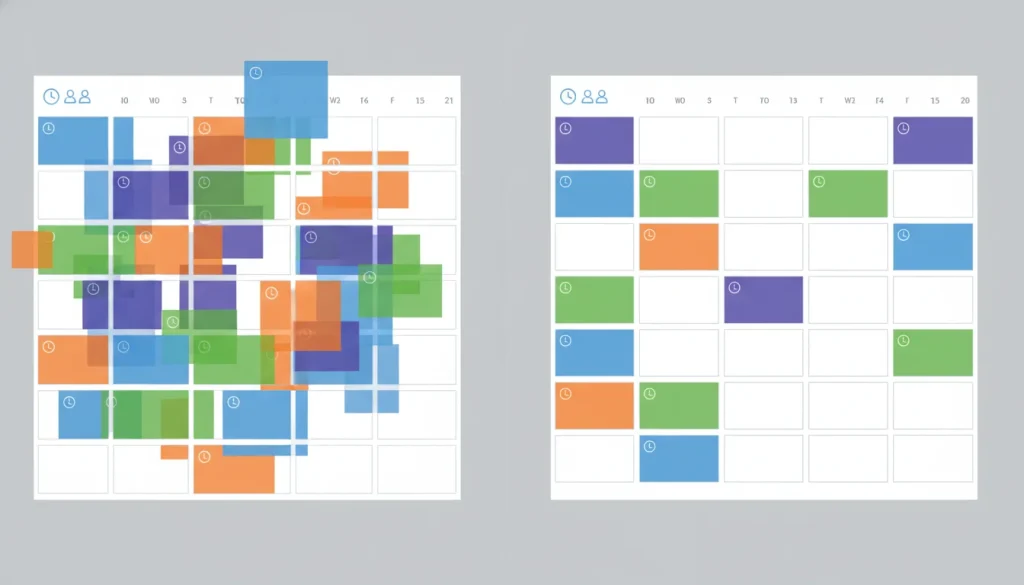 5. disorganized scheduling vs a calendar filled with qualified sales calls