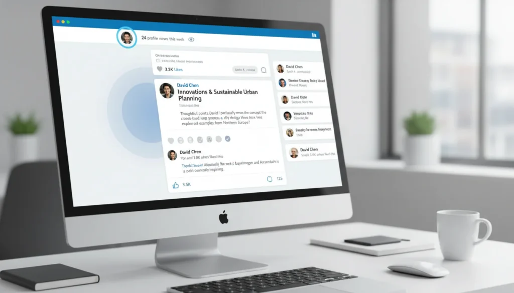 LinkedIn warm-up process using profile visits likes and comments
